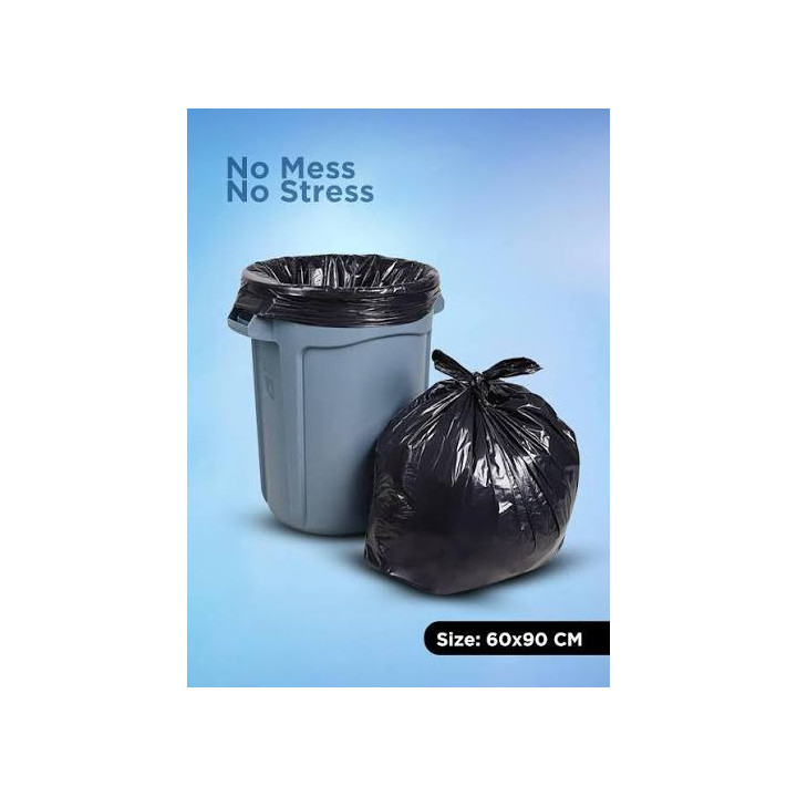 Black Garbage Bags 60 × 90 cm, 1 pack