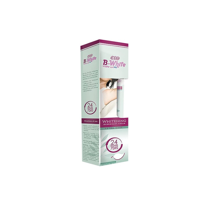 B-White Whitening Deodorant Cream for Sensitive Skin, 15 g