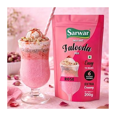 Sarwar Rose Falooda Mix 200G