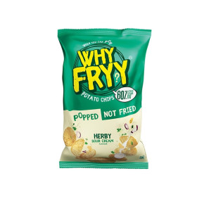 Why Fry Y Herby Sour Cream Popped Potato Chips 36G