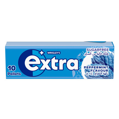 Wrigleys Sugar Free Peppermint 10P Extra Chewing Gum 14G