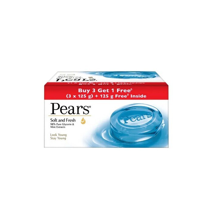 Pears Soft and Fresh Soap 3+1, 125 g