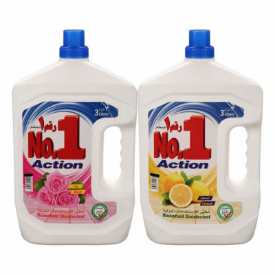 No.1 Action Pine+Lemon Combo Pack 3Lx2 Disinfectant Liquid 1Pkt