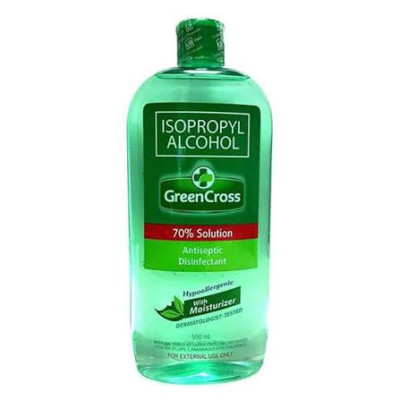 Green Cross Antiseptic Dis Infectant Isoprophyl Alcohol With Moisturizer 500Ml