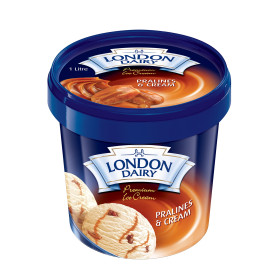 London Dairy Pralines And Cream Ice Cream Tub 1Ltr