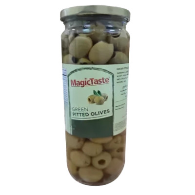 Magic Taste Green Pitted Olives 440Gm