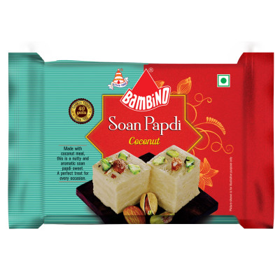 Bambino Soanpapdi Coconut Flavour 250Gm