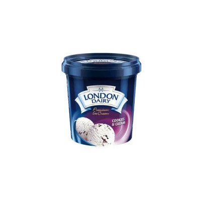 London Dairy Cookies And Cream Ice Cream Cup 125Ml