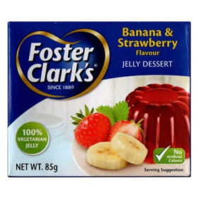 Foster Clark Banana/Strawberry Jelly Powder 85G