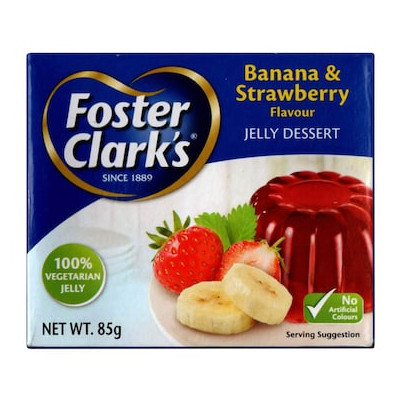 Foster Clark Banana/Strawberry Jelly Powder 85G