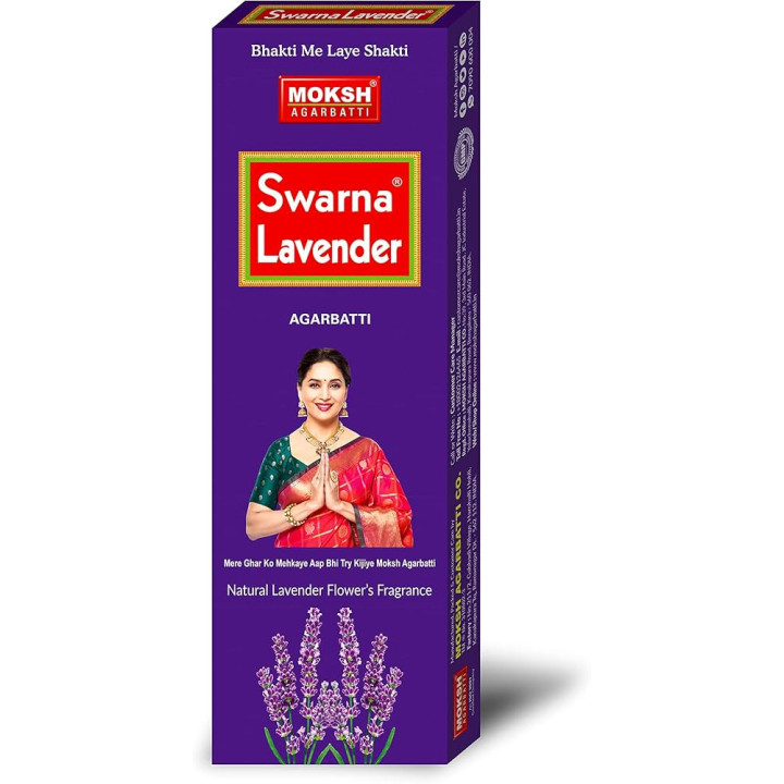 Moksh Swarna Lavender Jumbo Incense Sticks, 105 g