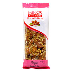 Minos Almond And Honey Nut Bars 60G