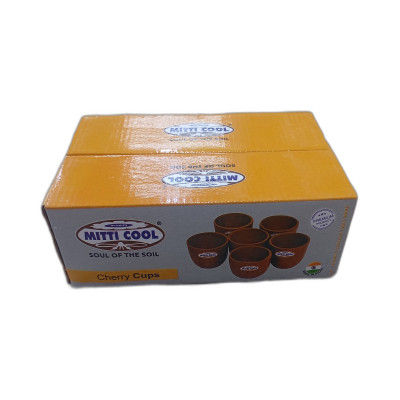 Mitticool 100Ml Clay Cherry Cup 1Pcs X 6