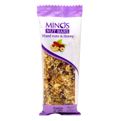 Minos Mixed Nuts And Honey Nut Bars 60G