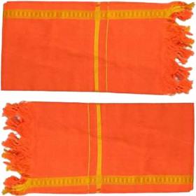 Ae Orange Khesh Pooja Towel 1Pc