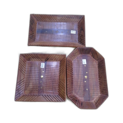 Burhan Wooden Fancy Tray 1Pcs
