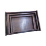 Burhan 3Pc Wooden Tray 1Set