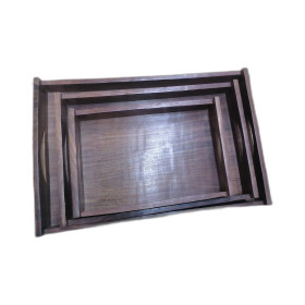 Burhan 3Pc Wooden Tray 1Set