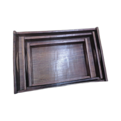 Burhan 3Pc Wooden Tray 1Set