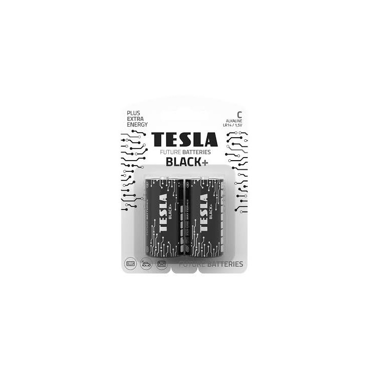 Tesla Black+ C Batteries No. LR14, 2 pcs