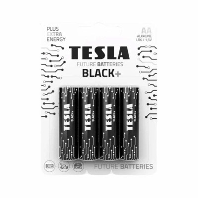 Tesla Aaa Black+ Lr6 1.5V Batteries 4Pc