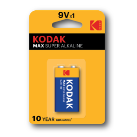 Kodak Max Alkaline 9V Battery 1Pkt