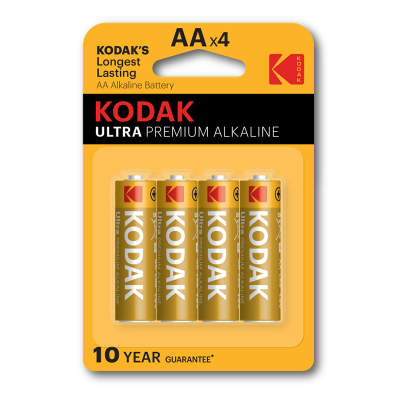 Kodak Ultra Premium Alkaline 4 Pc Aa Battery 1Pkt
