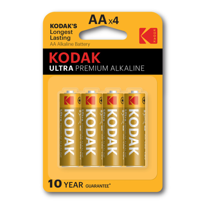Kodak Ultra Premium Alkaline AA Batteries, 4 pcs