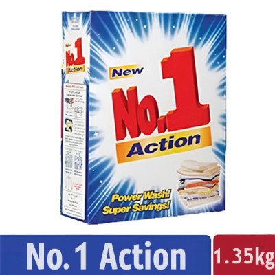 No.1 Action Automatic Washing Powder 1.35Kg X 2