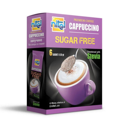 Nitel Sugar Free Cappuccino Coffee 25G X 6