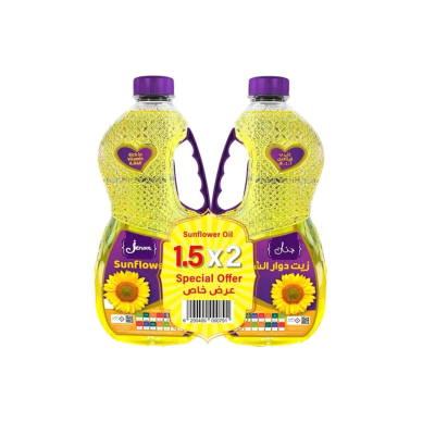 Jenan Sun Flower Oil 1.5Ltr X 2