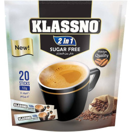 Klassno Sugar Free Creamer 2-in-1 Coffee Mix, 12 g x 20