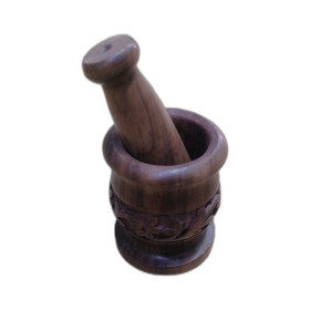 Burhan 3.5In Wooden Khalbatta Design 1Pcs