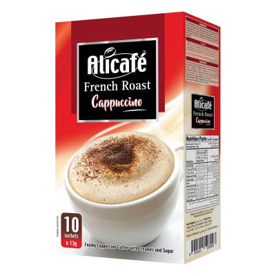 Ali Cafe French Roast Cappuccino W / Choco Powder 13Gm X 10
