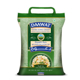 Daawat Extra Long White Indian Jute Basmati Rice 5Kg
