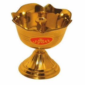 Burhan No. 3 Brass Rose Dipak Diya 1Pc