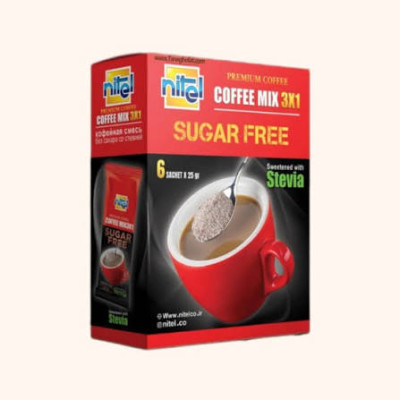 Nitel Sugar Free Coffee Mix 3In1 25G X 6