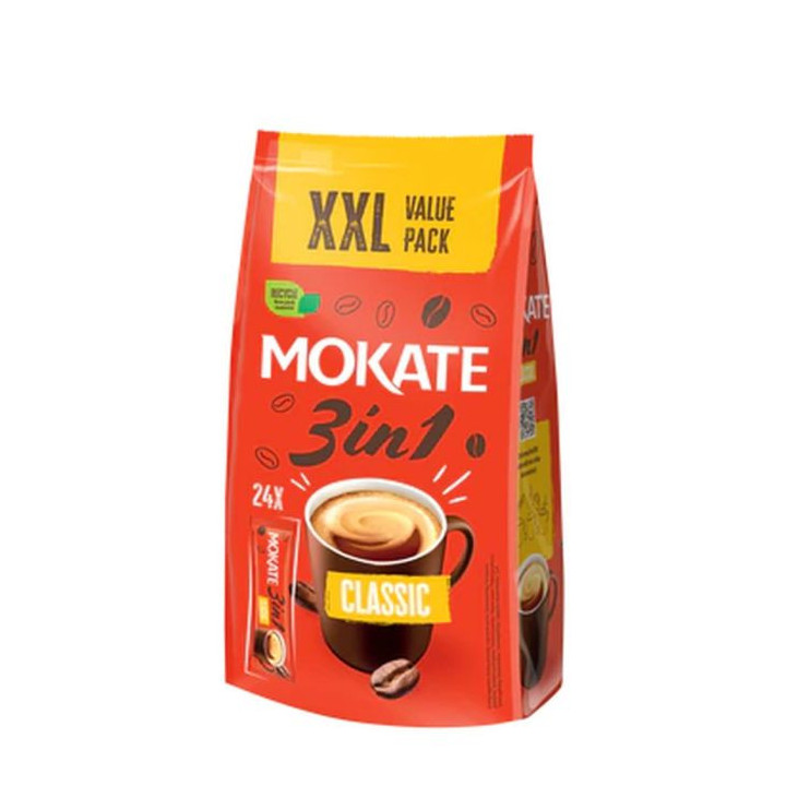 Mokate Classic 3-in-1 Coffee Pouch, 24 × 17 g, 408 g