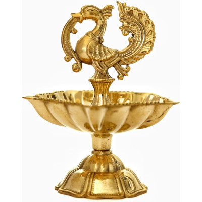 Ae Peacock Brass Diya 1Pc