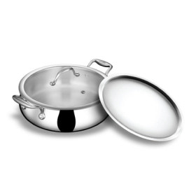 Burhan 2L Ss Triply Handi With Lid 1Pcs