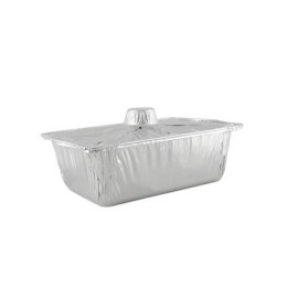 Fotouh Large Aluminium Foil Pot with Lid, 3 pcs