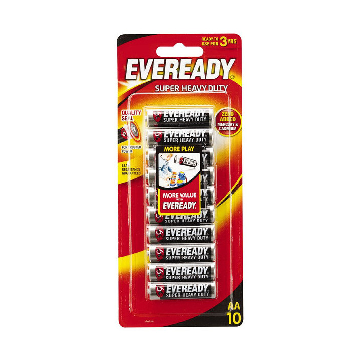 Eveready AA 1.5V Battery No. R6, 15 pcs