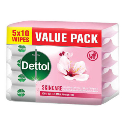 Dettol 10Px5 Family Pack Skincare Wipes 1Pc