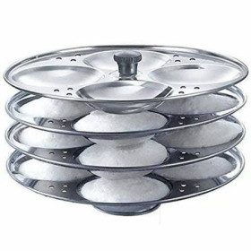 Burhan 4 Plates Ss Idli Stand 1Pcs