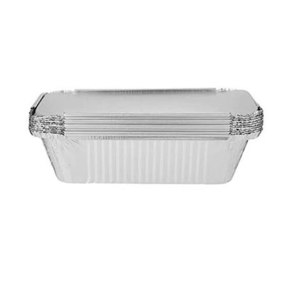 Natmed No. 83190 Rect Aluminium Container With Lid 10Pcs