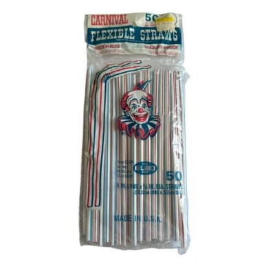 Carnival 40P Flexible Straws 1Pc