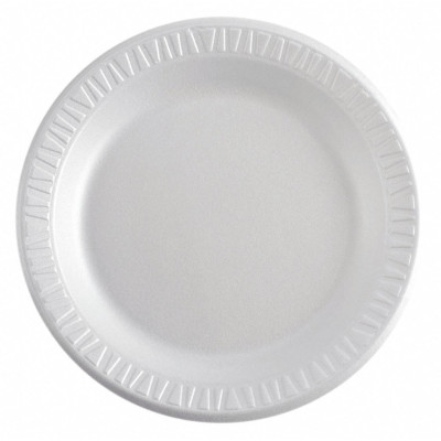 Natmed No. P4 10In White Foam Plate 25Pcs