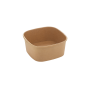 Natmed No. Pap14012pe 400Ml Sqr Kraft Bowl With Lid 5Pcs