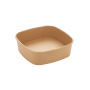 Natmed No. Pap14024pe 900Ml Sqr Kraft Bowl With Lid 5Pcs
