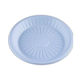 Natmed Celebration Round White Plastic Plates, No. 9, 25 pcs